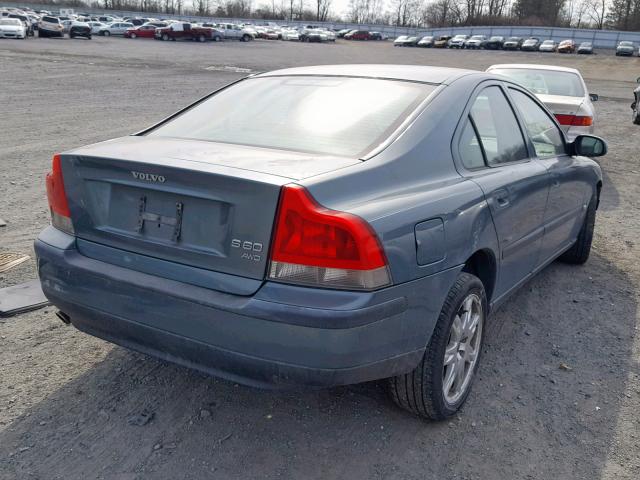 YV1RH58D222192432 - 2002 VOLVO S60 2.5T BLUE photo 4