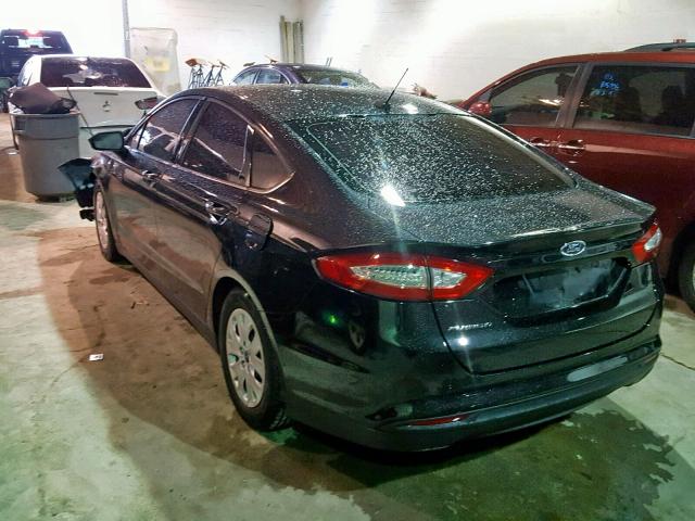 3FA6P0G73DR318800 - 2013 FORD FUSION S BLACK photo 3