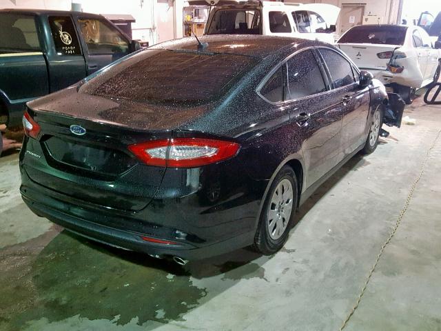 3FA6P0G73DR318800 - 2013 FORD FUSION S BLACK photo 4