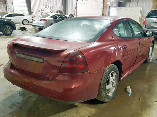 2G2WS542841293187 - 2004 PONTIAC GRAND PRIX BURGUNDY photo 4