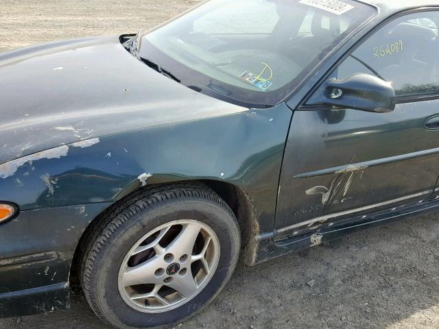 1G2WP52KX1F209752 - 2001 PONTIAC GRAND PRIX GREEN photo 9
