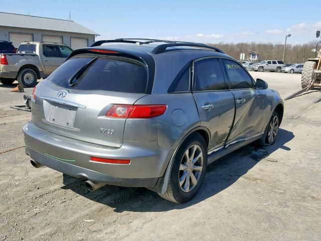 JNRAS08W27X208180 - 2007 INFINITI FX35 GRAY photo 4