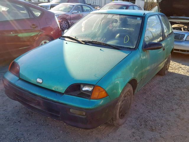 2C1MR2464R6791264 - 1994 GEO METRO GREEN photo 2