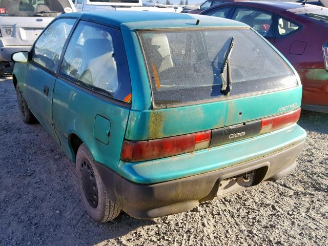 2C1MR2464R6791264 - 1994 GEO METRO GREEN photo 3