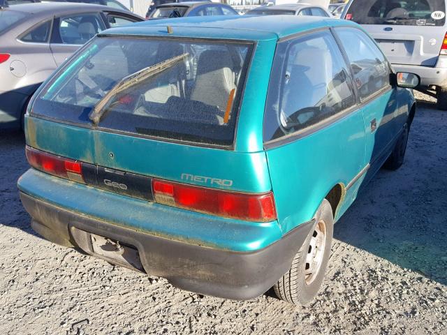 2C1MR2464R6791264 - 1994 GEO METRO GREEN photo 4