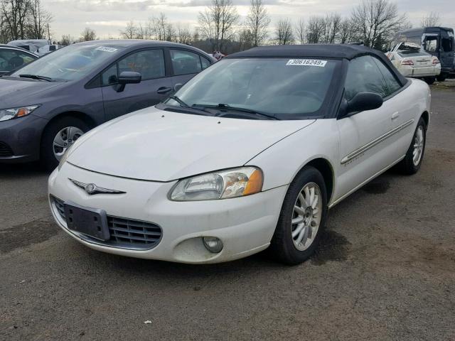 1C3EL55U71N692255 - 2001 CHRYSLER SEBRING LX WHITE photo 2