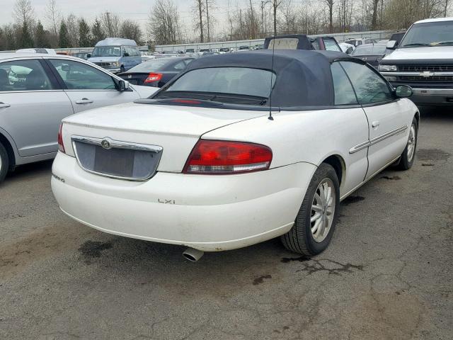 1C3EL55U71N692255 - 2001 CHRYSLER SEBRING LX WHITE photo 4