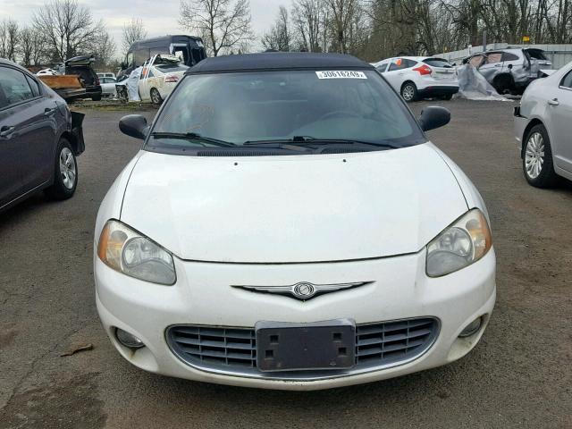 1C3EL55U71N692255 - 2001 CHRYSLER SEBRING LX WHITE photo 9