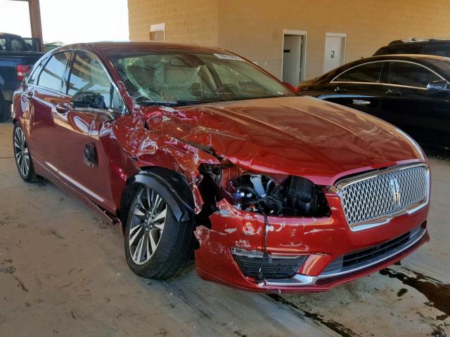 3LN6L5E90KR611344 - 2019 LINCOLN MKZ RESERV MAROON photo 1