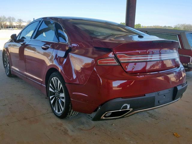 3LN6L5E90KR611344 - 2019 LINCOLN MKZ RESERV MAROON photo 3