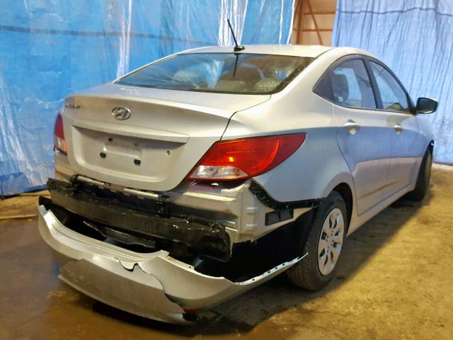 KMHCT4AE5HU174491 - 2017 HYUNDAI ACCENT SE SILVER photo 4