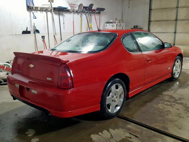 2G1WL16C069424214 - 2006 CHEVROLET MONTE CARL 红色 照片 4