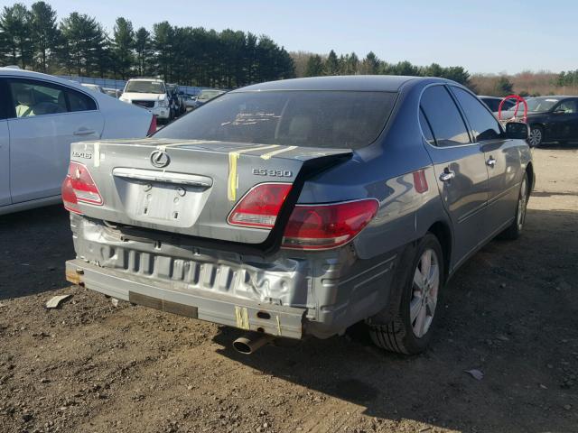 JTHBA30G755111755 - 2005 LEXUS ES 330 GRAY photo 4