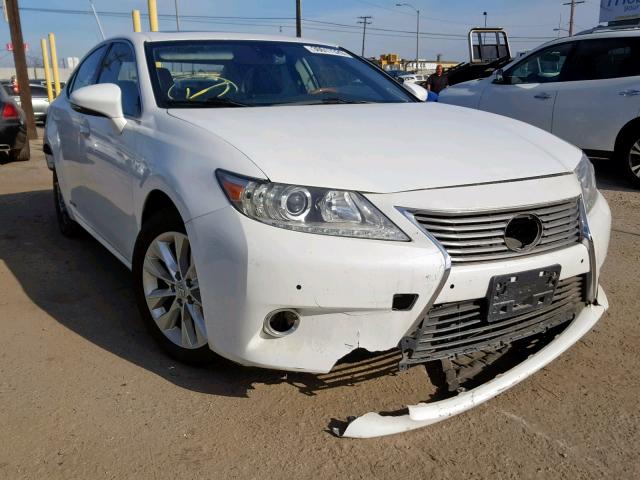 JTHBW1GG2E2063787 - 2014 LEXUS ES 300H WHITE photo 1