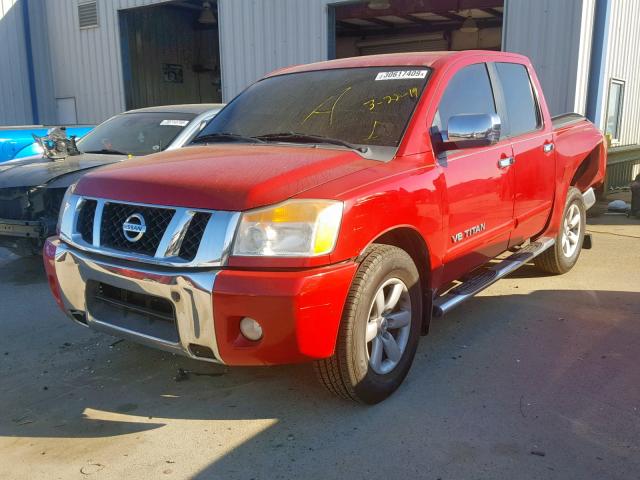 1N6BA0ED8BN308781 - 2011 NISSAN TITAN S RED photo 2