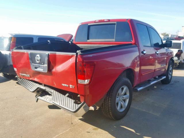 1N6BA0ED8BN308781 - 2011 NISSAN TITAN S RED photo 4