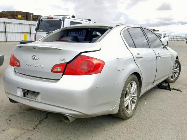 JN1DV6AP9BM831092 - 2011 INFINITI G25 BASE SILVER photo 4