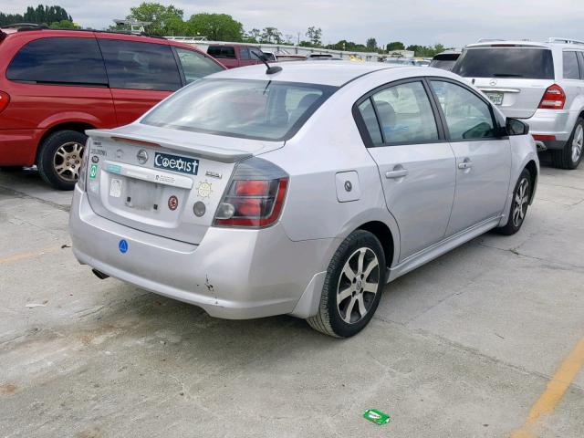 3N1AB6APXBL703465 - 2011 NISSAN SENTRA 2.0 SILVER photo 4