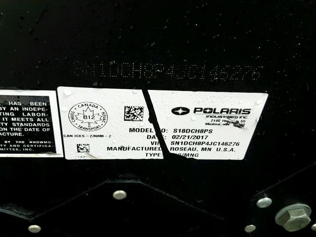 SN1DCH8P4JC146276 - 2018 POLARIS 800 BLACK photo 20