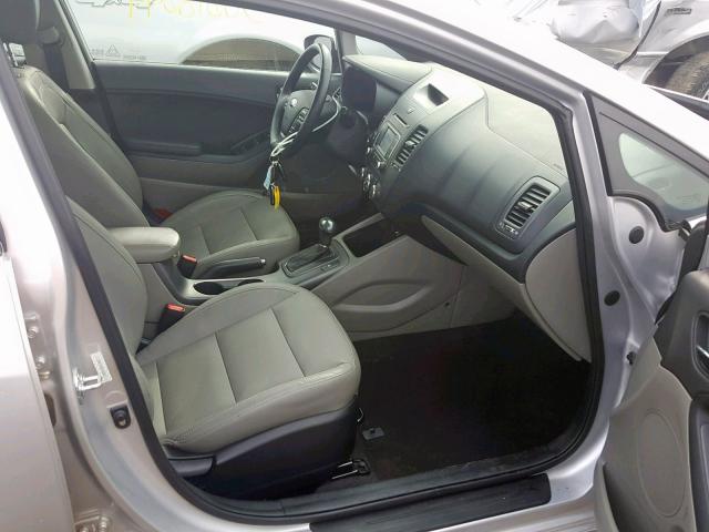 KNAFZ4A83F5355880 - 2015 KIA FORTE EX SILVER photo 5