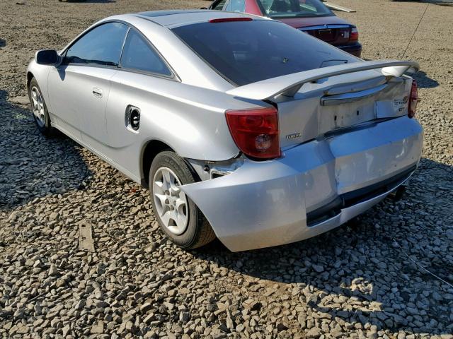 JTDDR32T130144600 - 2003 TOYOTA CELICA GT SILVER photo 3