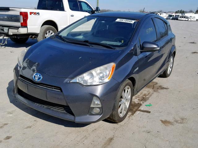 JTDKDTB31D1031666 - 2013 TOYOTA PRIUS C GRAY photo 2