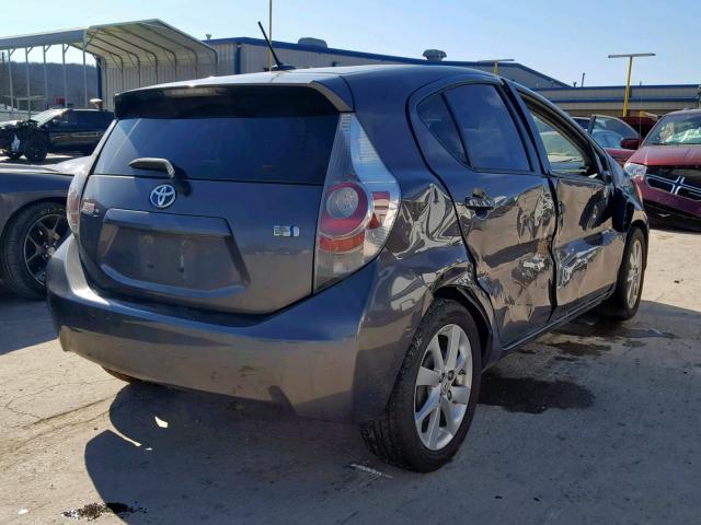 JTDKDTB31D1031666 - 2013 TOYOTA PRIUS C GRAY photo 4