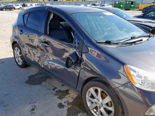 JTDKDTB31D1031666 - 2013 TOYOTA PRIUS C GRAY photo 9