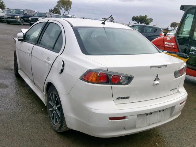 JA32U2FU6HU008755 - 2017 MITSUBISHI LANCER ES WHITE photo 3