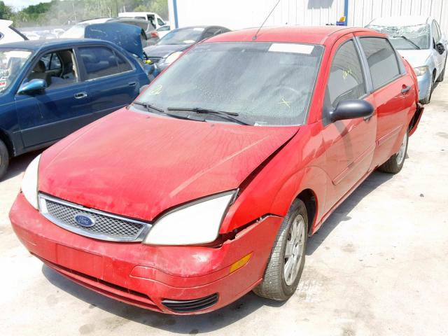 1FAFP34N37W236233 - 2007 FORD FOCUS ZX4 RED photo 2