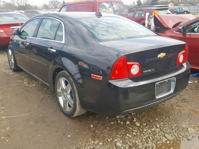 1G1ZC5E0XCF375599 - 2012 CHEVROLET MALIBU 1LT 黑色 照片 3