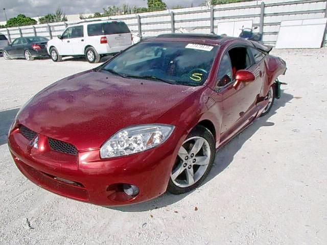 4A3AK24F66E053416 - 2006 MITSUBISHI ECLIPSE GS MAROON photo 2