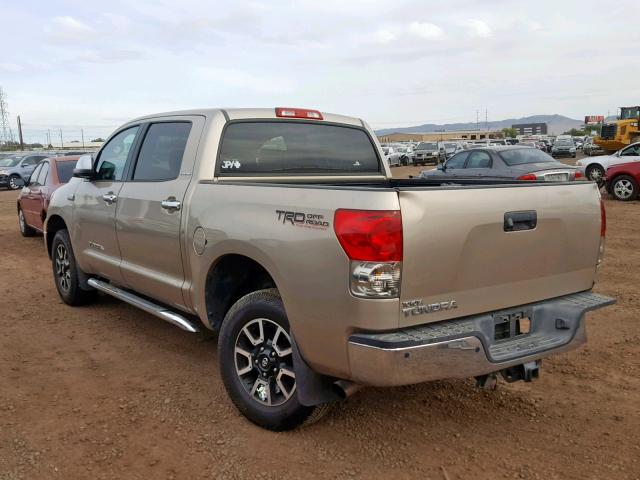 5TFEV58188X038757 - 2008 TOYOTA TUNDRA CRE TAN photo 3