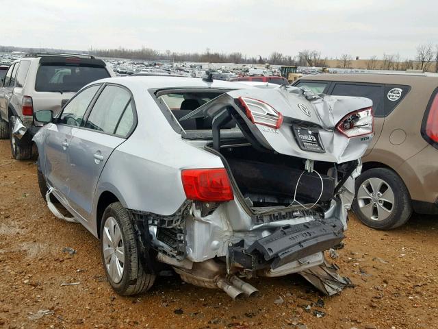 3VWLL7AJXEM320948 - 2014 VOLKSWAGEN JETTA TDI SILVER photo 3