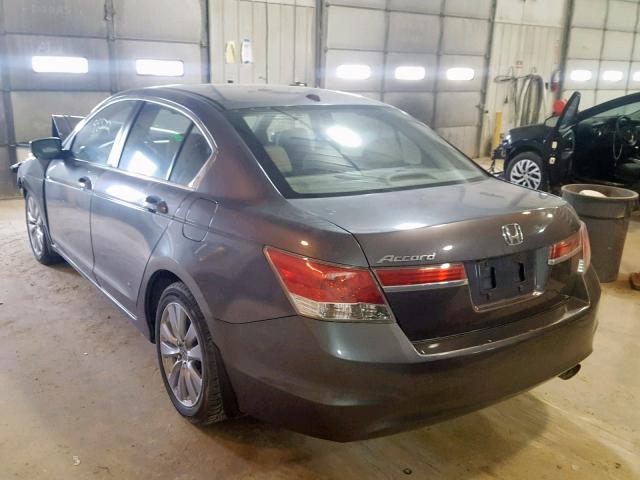 1HGCP2F84BA090107 - 2011 HONDA ACCORD EXL GRAY photo 3