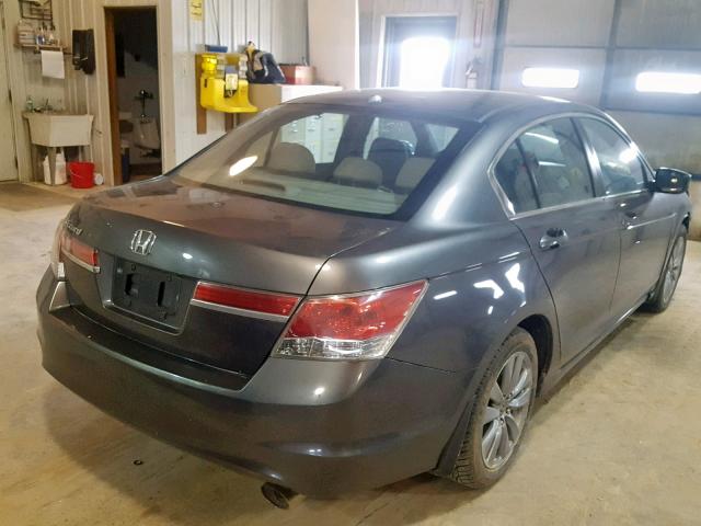 1HGCP2F84BA090107 - 2011 HONDA ACCORD EXL GRAY photo 4