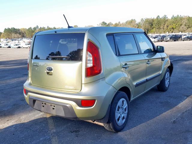 KNDJT2A54C7441580 - 2012 KIA SOUL GREEN photo 4