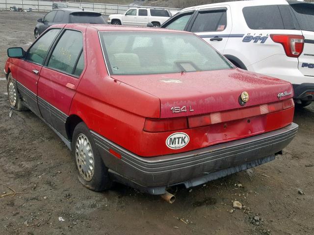 ZAREA33L8N6261476 - 1992 ALFA ROMEO 164 L RED photo 3