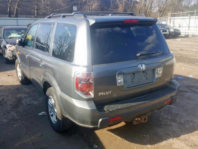 5FNYF18298B003456 - 2008 HONDA PILOT VP GRAY photo 3