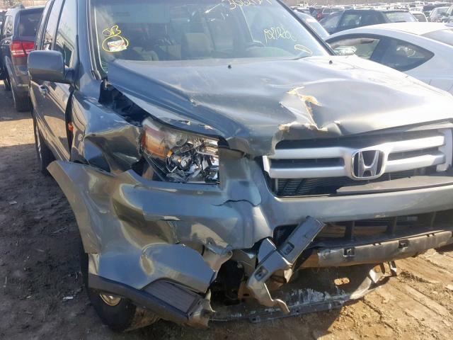 5FNYF18298B003456 - 2008 HONDA PILOT VP GRAY photo 9