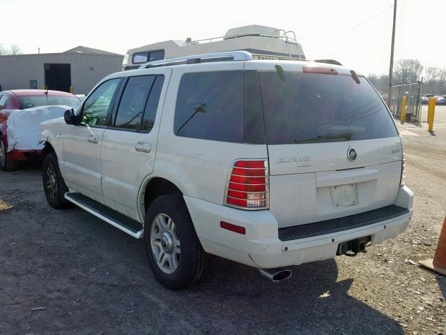 4M2DU86W64ZJ04438 - 2004 MERCURY MOUNTAINEE WHITE photo 3