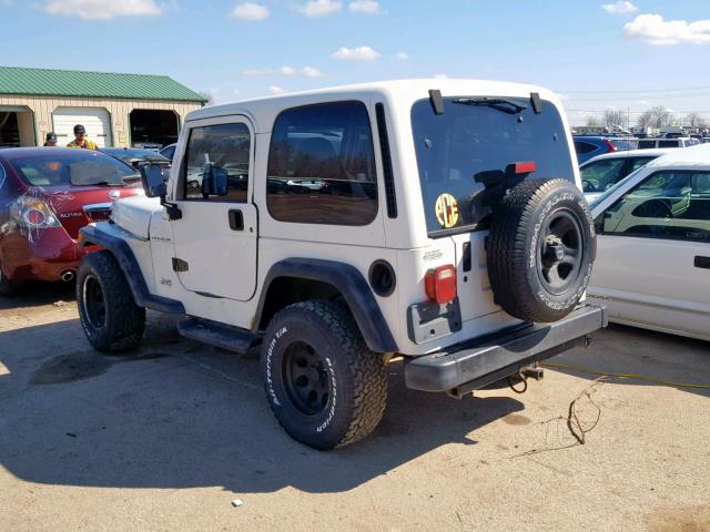 1J4FY29P8VP436702 - 1997 JEEP WRANGLER / WHITE photo 3