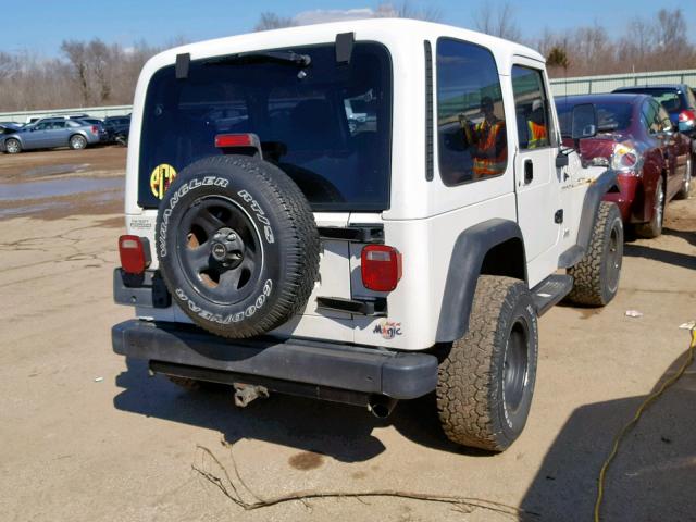 1J4FY29P8VP436702 - 1997 JEEP WRANGLER / WHITE photo 4