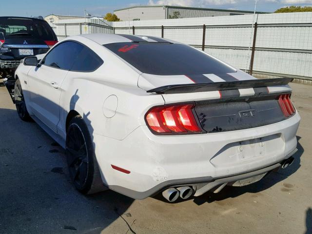 1FA6P8CF2J5138220 - 2018 FORD MUSTANG GT WHITE photo 3