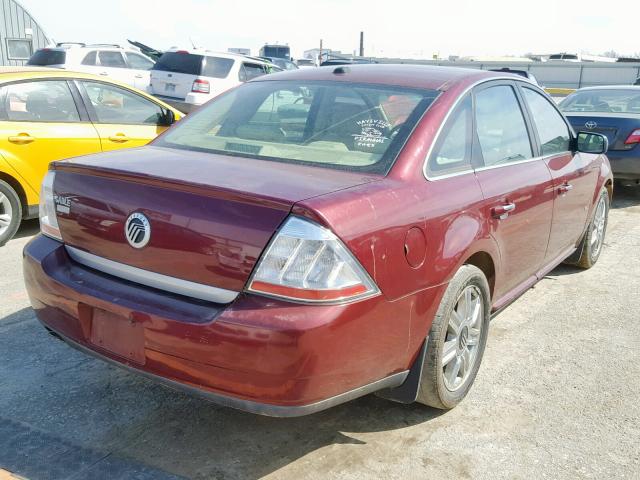 1MEHM42W28G623251 - 2008 MERCURY SABLE PREM MAROON photo 4