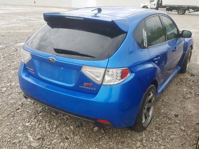 JF1GR8H61AL820864 - 2010 SUBARU IMPREZA WR BLUE photo 4