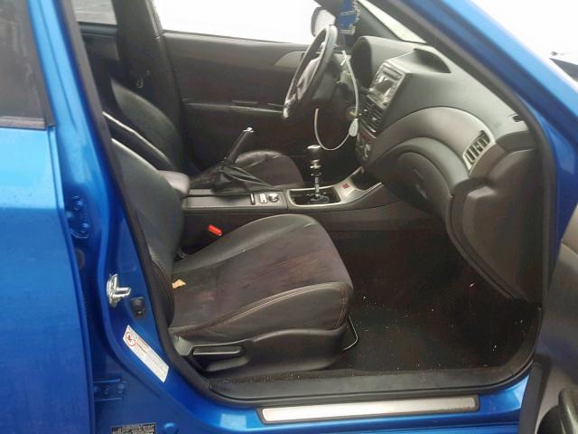 JF1GR8H61AL820864 - 2010 SUBARU IMPREZA WR BLUE photo 5