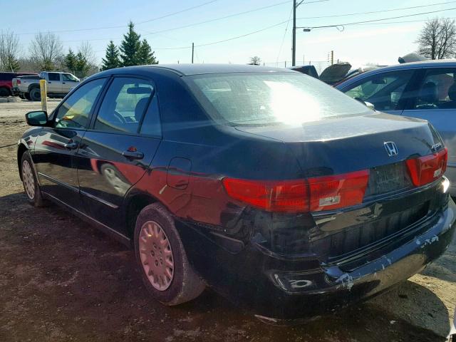 1HGCM56195A814231 - 2005 HONDA ACCORD DX BLACK photo 3