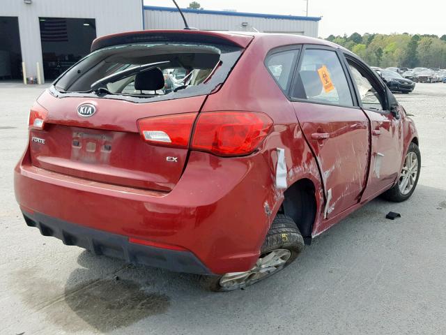 KNAFU5A28C5481454 - 2012 KIA FORTE EX MAROON photo 4