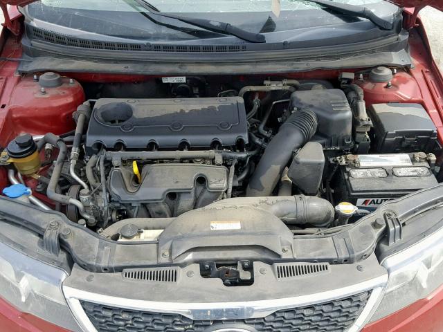 KNAFU5A28C5481454 - 2012 KIA FORTE EX MAROON photo 7